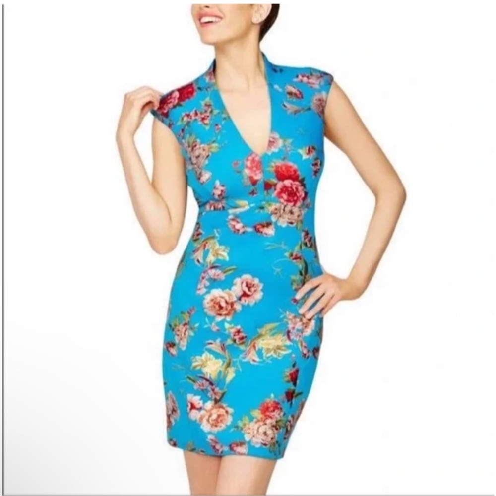 Betsey Johnson Blue Floral Mini Dress
